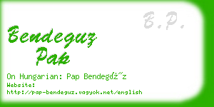 bendeguz pap business card